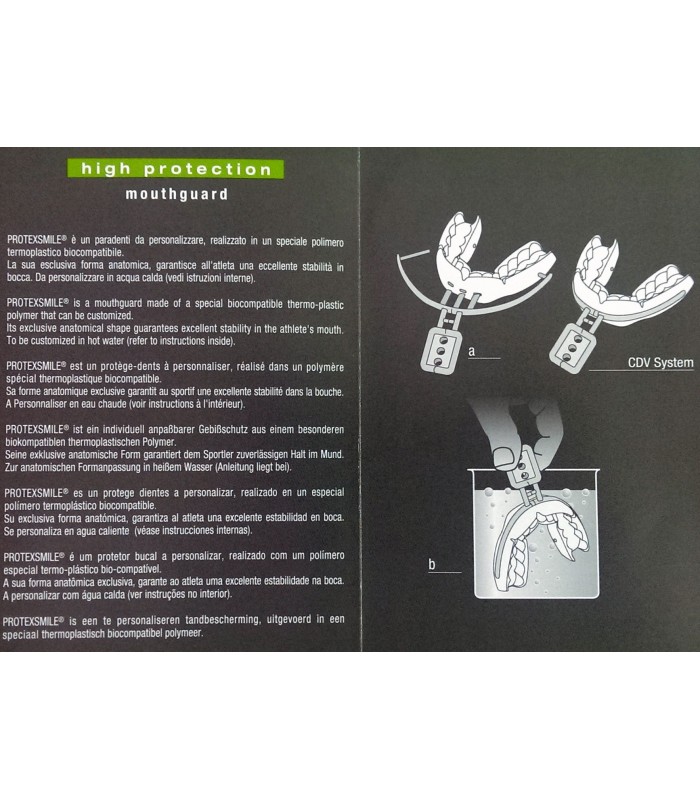 Anatomic PROTEXSMILE MOUTH GUARD custom fit, high protection