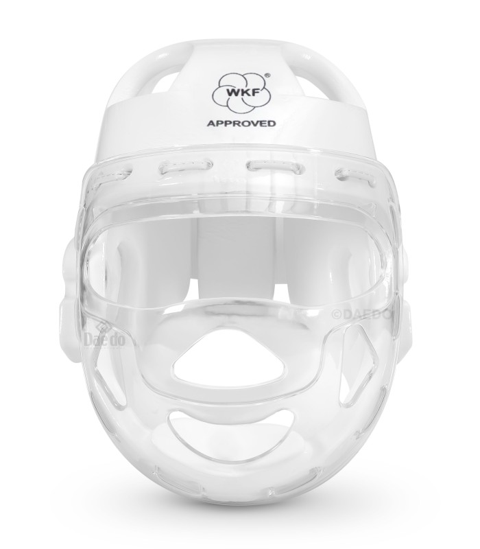 Casque de protection pour enfants homologué WKF Approved, blanc