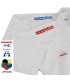 Karategi Kamikaze PREMIER-KATA WKF REVERSÍVEL, Ombros bordados em vermelho e azul