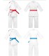 Karategui Kamikaze PREMIER-KATA WKF REVERSIBLE, Hombros bordados en rojo y azul
