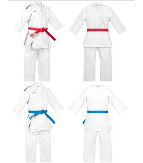 Karategi Kamikaze PREMIER-KATA REVERSIBLE WKF Approved, Shoulders embroidered red and blue