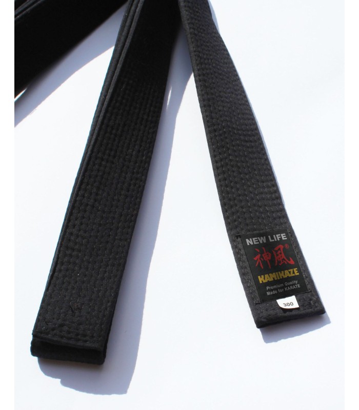 Ceinture Noire KAMIKAZE coton qualité Premium EXTRA GROSSE