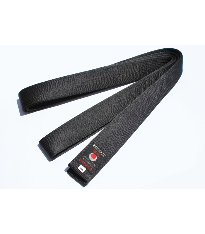 Ceinture noire en satin Kamikaze