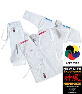 Pack NEW LIFE EXCELLENCE-WKF ROJO Y AZUL, 2 chaquetas bordadas en ROJO y AZUL + 1 pantalón