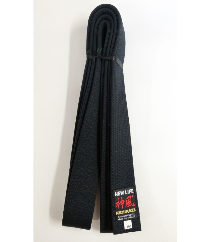 Ceinture Noire KAMIKAZE coton qualité Premium EXTRA GROSSE