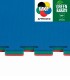 Tatami Karate Green homologué WKF, type puzzle 100 x 100 x 2 cm, ROUGE-BLEU, réversible