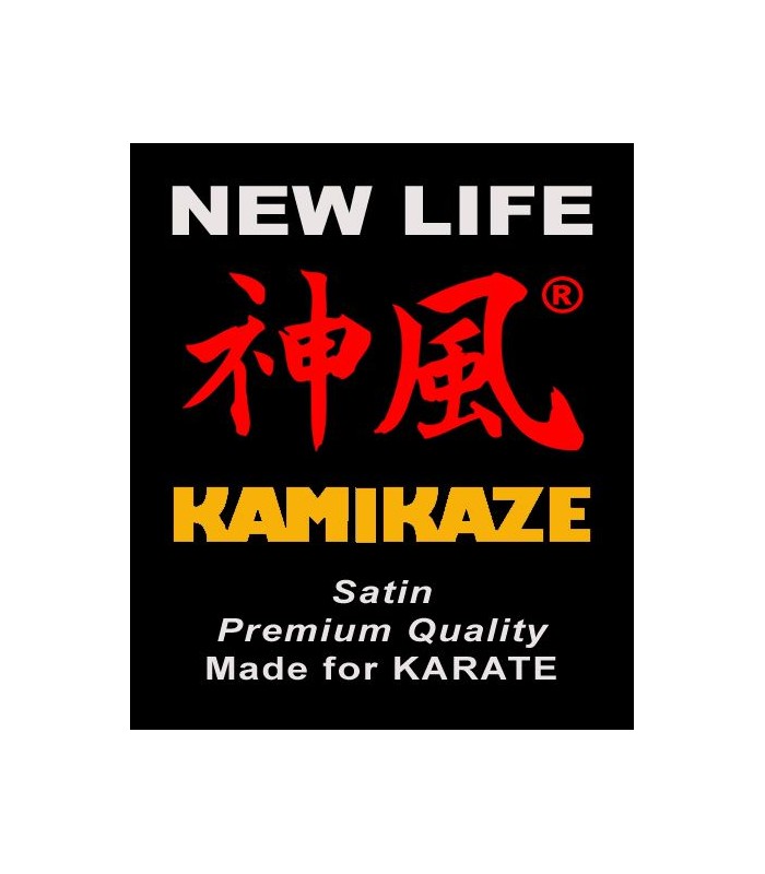 Ceinture Noire KAMIKAZE soie-satin qualité Premium EXTRA GROSSE