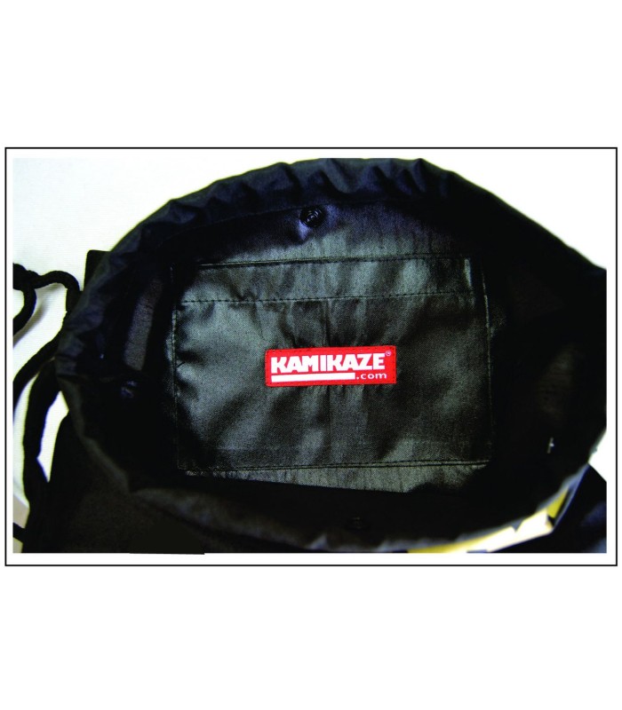 BOLSA-MOCHILA DE GIMNASIO GYM BAG KAMIKAZE NEW LIFE 47 x 35 cm, negra o blanca