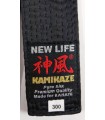 Ceinture noire KAMIKAZE SOIE NATURELLE NEW LIFE Premium EXTRA GROSSE BST, avec boîte