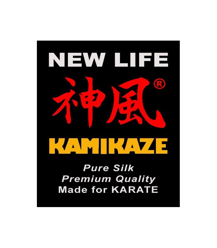 Ceinture noire KAMIKAZE SOIE NATURELLE NEW LIFE Premium EXTRA GROSSE BST, avec boîte