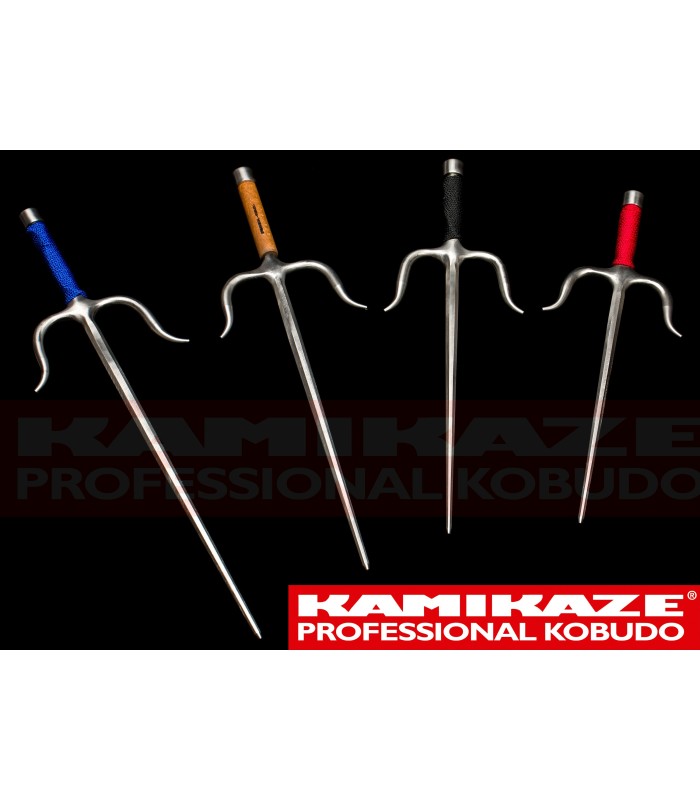 SAI KAMIKAZE PROFESSIONAL KOBUDO, acero inoxidable, octagonal, cordaje azul, pareja