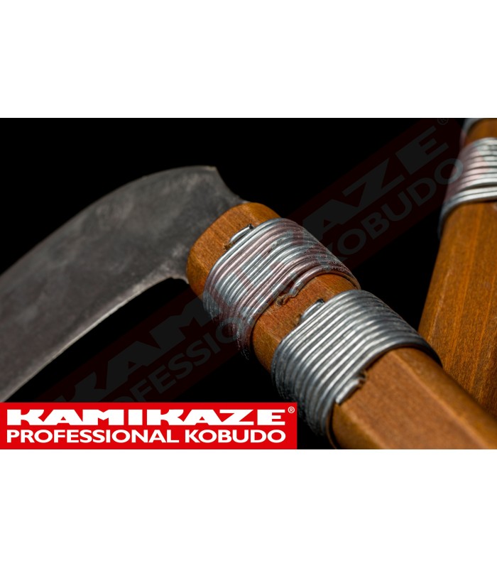 KAMA KAMIKAZE PROFESSIONAL KOBUDO aus Eichenholz mit INOX-Scheiden, Paar