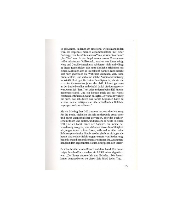 Libro Zen in der Bewegung - Moving Zen, C.W. Nicol, alemán