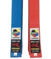 Pack red & blue KAMIKAZE KATA competition belt "NEW LIFE Premium" cotton special thick BST, WKF APPROVED