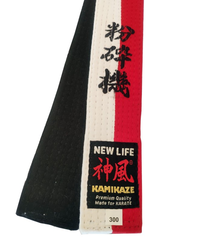 Red, white and black Kamikaze belt, special for RENSHI