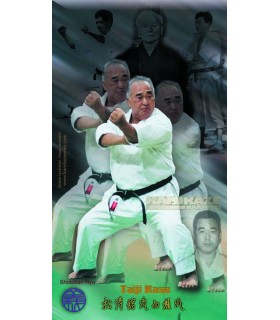 Poster-collage Meister Taiji Kase, color, 40x70 cm (Shotokan ryu kase ha)