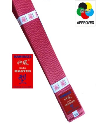 Cinturón Kamikaze modelo Kata Master - WKF color rojo