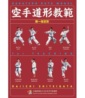 Libro KARATE DO KATA KYOHAN SHITEI KATA, Federación Japonesa de Karate, inglés y japonés