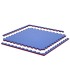 Tatami BASIC, puzzle 100 x 100 x 2 cm, ROUGE-BLEU, réversible