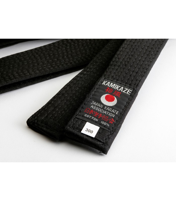 Ceinture noire en coton Kamikaze