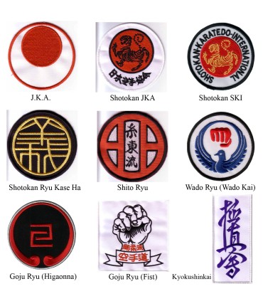 Escudo bordado do seu estilo de Karate