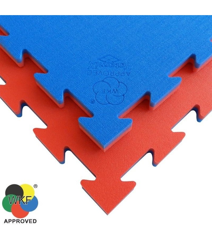 Tatami, special for Karate WKF Approved, Jigsaw Mat 100 x 100 x 2 cm, RED-BLUE reversible