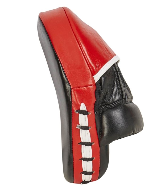 Coppia di paracolpi PX PROFESSIONAL XPERIENCE, curvi, rosso-nero-bianco, pelle